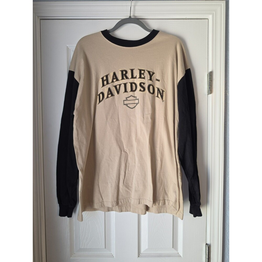 Harley-Davidson Y2K Vintage Long Sleeve T-Shirt Boston Massachusetts Graphic XL